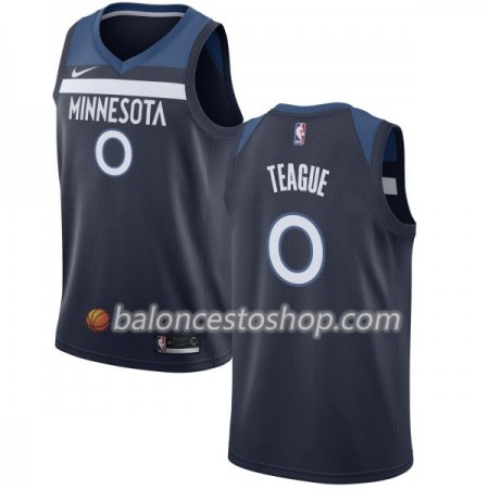 Camiseta Hombre NBA Minnesota Timberwolves Jeff Teague 0 Nike 2017-18 Navy Swingman